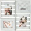 4-Opening Whitewash Dimensional Collage With Two 5x7 Photo Clips -Luxeframe Shop 4 opening whitewash dimensional collage with two 5x7 photo clips