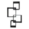 4-Piece Black Interlocking Wall Shelf -Luxeframe Shop 4 piece black interlocking wall shelf