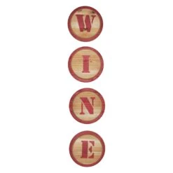 4-Piece Wine Wall Decor, 8"