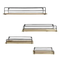4-Piece Wooden Wall Shelf, 28"