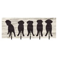 5-Hook Dog Butt Wall Plaque, 9x24
