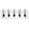 5-Hook White & Black Wall Hooks Rack, 6x12 -Luxeframe Shop 5 hook white black wall hooks rack 6x12 1