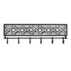 7-Hook Black Metal & Wood Wall Hook Rack, 24x7 -Luxeframe Shop 7 hook black metal wood wall hook rack 24x7 1
