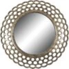 Antique Gold With Open Frame Round Wall Mirror, 16"