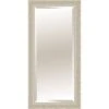 Antique White Solid Wood Floor Mirror, 30x66