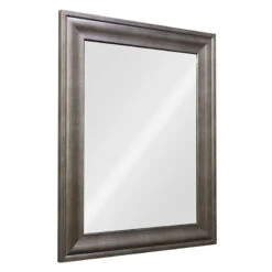 Antiqued Silver Barb Framed Wall Mirror, 22x28
