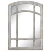 Arched Wood Window Pane Wall Mirror, 28x39 -Luxeframe Shop arched wood window pane wall mirror 28x39 1