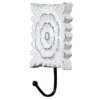 Ariana White Hand Carved Wall Hook, 5x7
