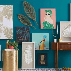 Bamboo Leaf Wall Decor, 12x32 -Luxeframe Shop bamboo leaf wall decor 12x32 3