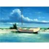 Beached Boat Canvas Wall Art, 24x36 -Luxeframe Shop beached boat canvas wall art 24x36 1
