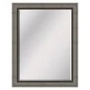 Beaded Pewter & Bronze Framed Beveled Wall Mirror, 43x55