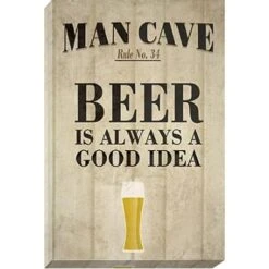 Beer Is Always A Good Idea Textured Canvas, 12x18