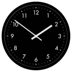 Black Accent Wall Clock, 16"
