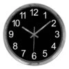 Black & Chrome Accent Wall Clock, 10" 2 Black & Chrome Accent Wall Clock, 10" -Luxeframe Shop black chrome accent wall clock 10