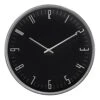 Black & Chrome Accent Wall Clock, 14" -Luxeframe Shop black chrome accent wall clock 14