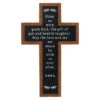 Black Faux Wood Kitchen Prayer Wall Cross, 9x14