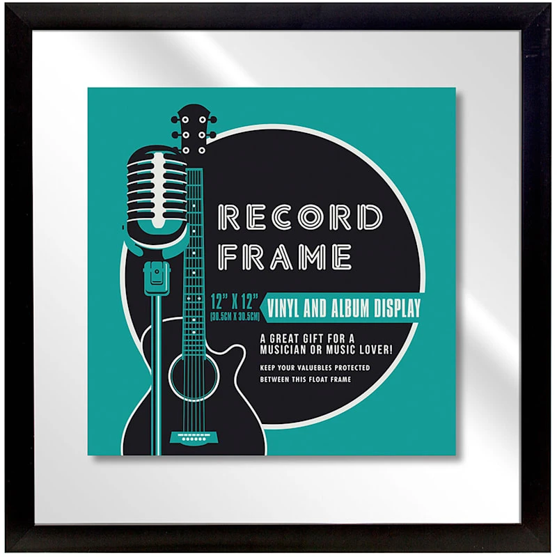 Black Floating Wall Frame, 12" 1 Black Floating Wall Frame, 12"