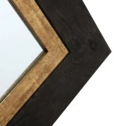 Black & Gold Framed Wall Mirror, 22x28 -Luxeframe Shop black gold framed wall mirror 22x28 3