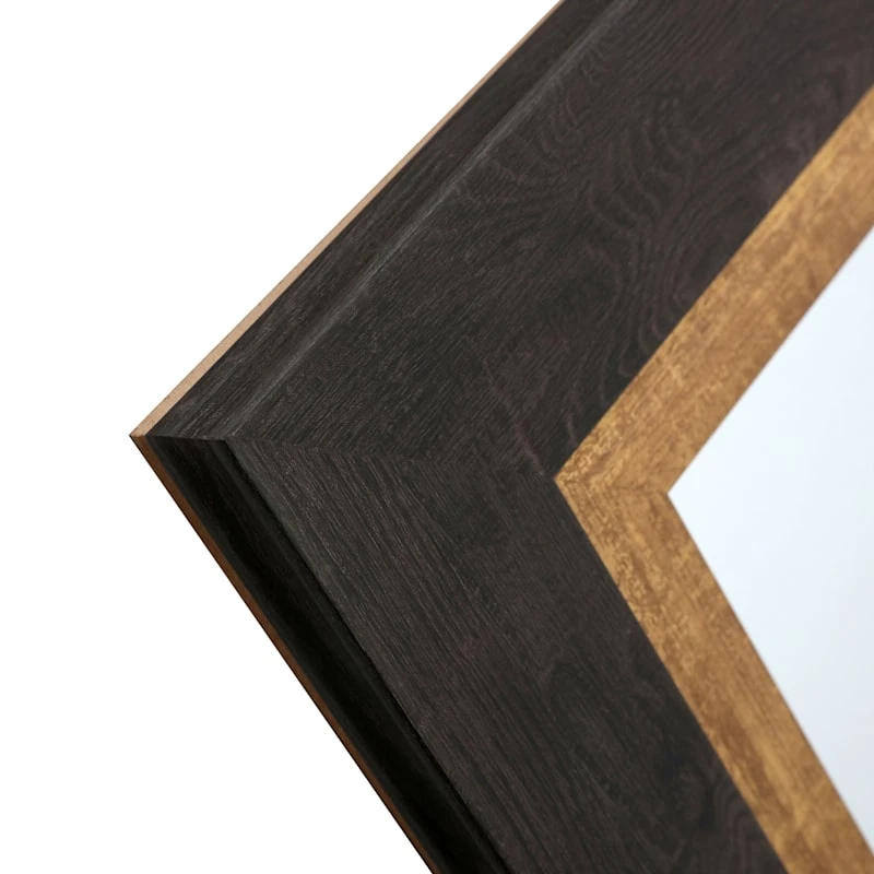 Black & Gold Framed Wall Mirror, 24x58 5 Black & Gold Framed Wall Mirror, 24x58 - Image 5