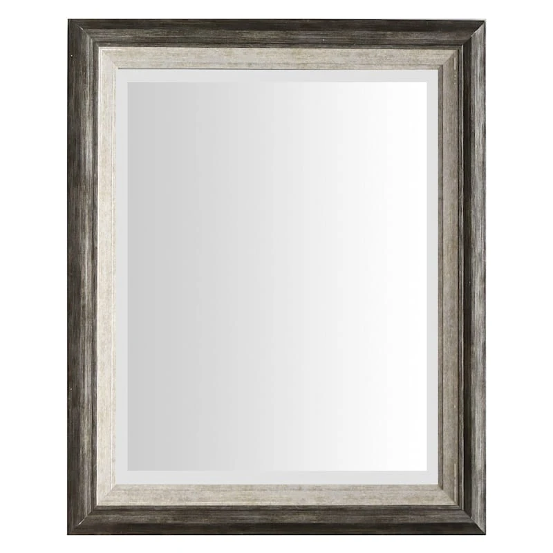 Black & Grey Wall Mirror, 19x24 1 Black & Grey Wall Mirror, 19x24