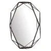 Black Metal Geo Oval Wall Mirror, 25x37 -Luxeframe Shop black metal geo oval wall mirror 25x37 1