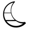 Black Metal Moon Wall Shelf, 22x26 -Luxeframe Shop black metal moon wall shelf 22x26 1