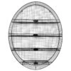Black Metal Oval Wall Basket, 37x47
