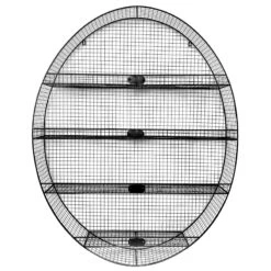 Black Metal Oval Wall Basket, 37x47