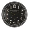 Black Metal Round Wall Clock, 24" 11 Black Metal Round Wall Clock, 24" -Luxeframe Shop black metal round wall clock 24
