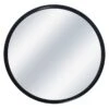 Black Metal Round Wall Mirror, 22" -Luxeframe Shop black metal round wall mirror 22