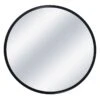 Black Metal Round Wall Mirror, 32" -Luxeframe Shop black metal round wall mirror 32