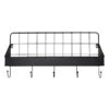 Black Metal Wall Shelf With Hooks, 24x12 -Luxeframe Shop black metal wall shelf with hooks 24x12 1