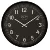 Black Modern Round Wall Clock, 14" 2 Black Modern Round Wall Clock, 14" -Luxeframe Shop black modern round wall clock 14