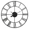 Black Round Metal Clock, 35" -Luxeframe Shop black round metal clock 35