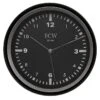 Black & Silver Modern Round Wall Clock, 12"