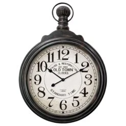 Black & White Wood Wall Clock, 28x38