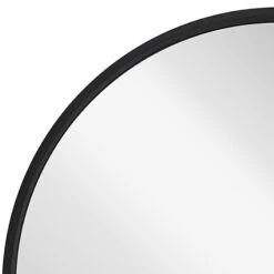 Black Wooden Round Wall Mirror, 28" 5 Black Wooden Round Wall Mirror, 28" -Luxeframe Shop black wooden round wall mirror 28 2