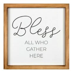Bless All Who Gather Here Wall Sign, 12"