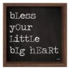 Bless Your Little Big Heart Wall Sign, 12" -Luxeframe Shop bless your little big heart wall sign 12