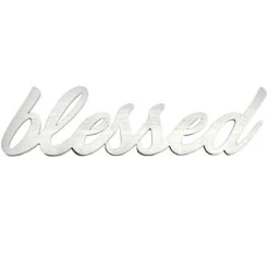 Blessed Word Wood Wall Sign, 23x6