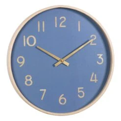 Blue Round Wall Clock, 20"