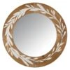 Botanical Carved Round Wall Mirror, 31.5" -Luxeframe Shop botanical carved round wall mirror 31.5