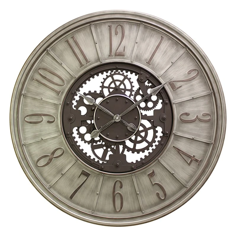 Brown Gallery Wall Clock, 36" 1 Brown Gallery Wall Clock, 36"