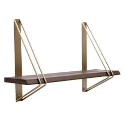 Brown Wooden Wall Shelf, 25x16