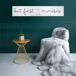 But First Mimosas Wall Sign, 36x7 -Luxeframe Shop but first mimosas wall sign 36x7 2