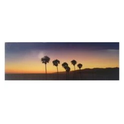 California Sunset High Gloss Canvas Wall Art, 60x20