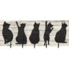 Cat Tail Wooden Plaque With Hooks, 9x24 -Luxeframe Shop cat tail wooden plaque with hooks 9x24 1