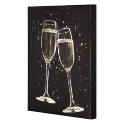 Champagne Glasses Canvas Wall Art, 12x16 -Luxeframe Shop champagne glasses canvas wall art 12x16 2