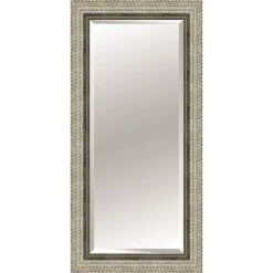 Champagne Solid Wood Tiers Floor Mirror, 32x68