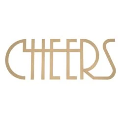 Cheers Metal Word Wall Sign, 22x8